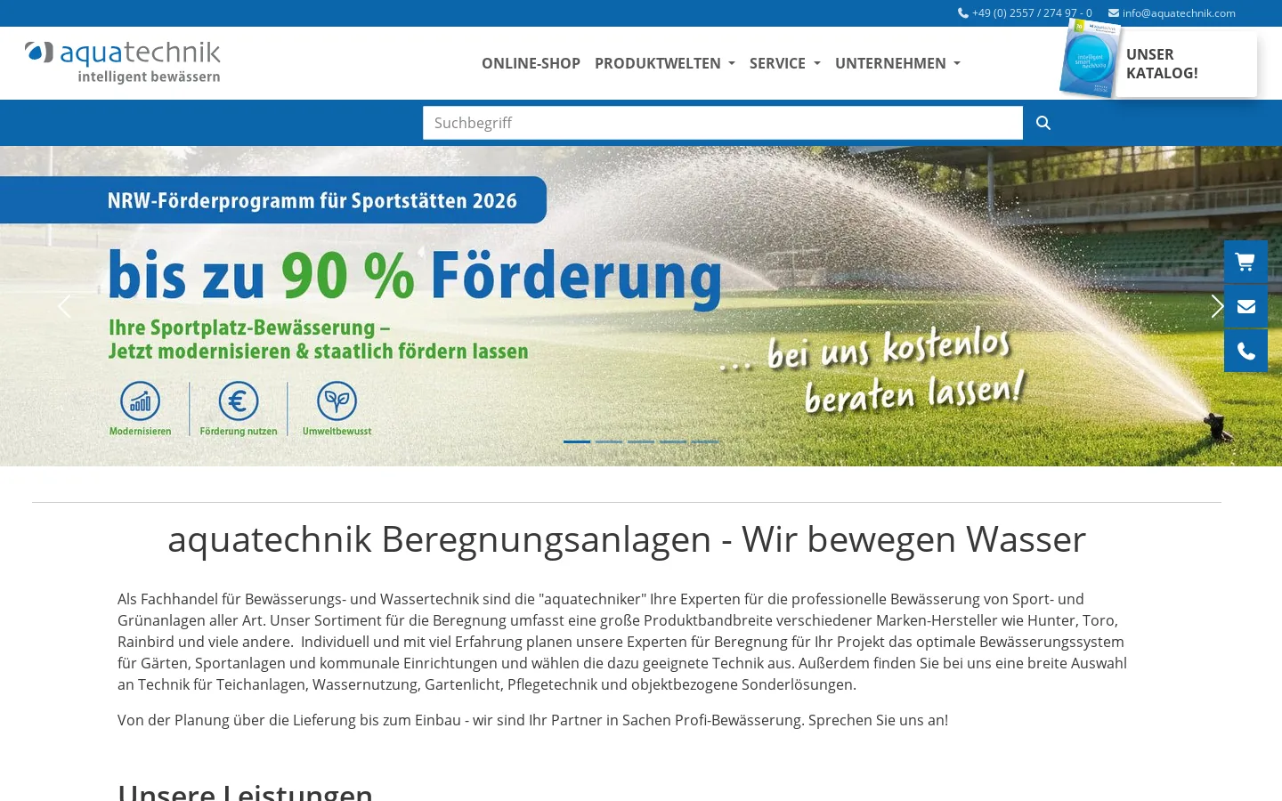 Startseite von aquatechnik.com