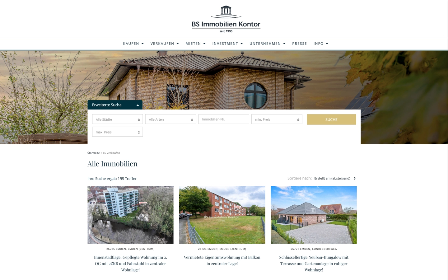 Objektübersicht von BS Immobilienkontor