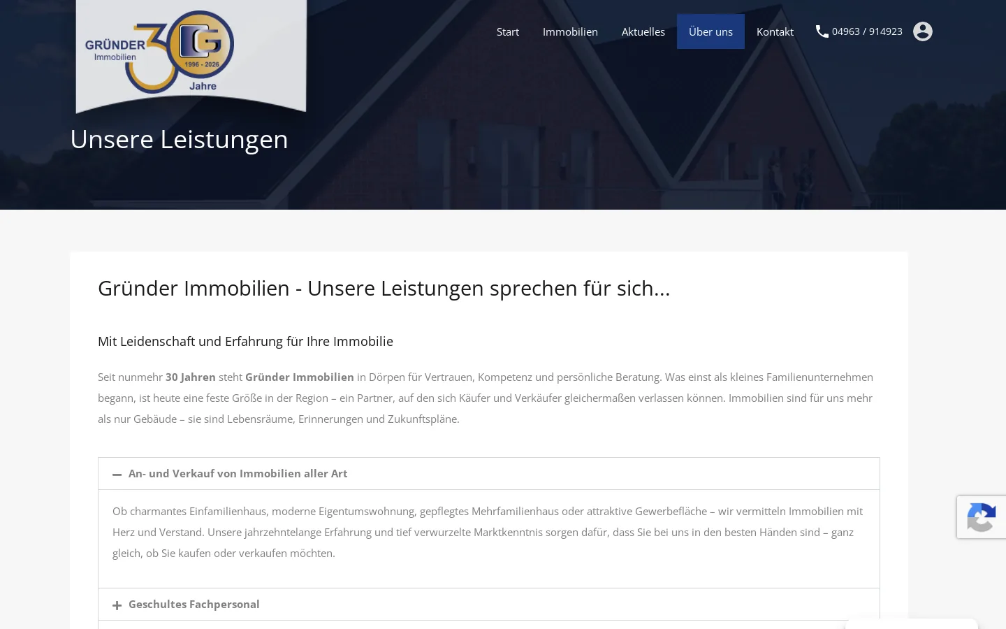 Leistungen von Gründer Immobilien