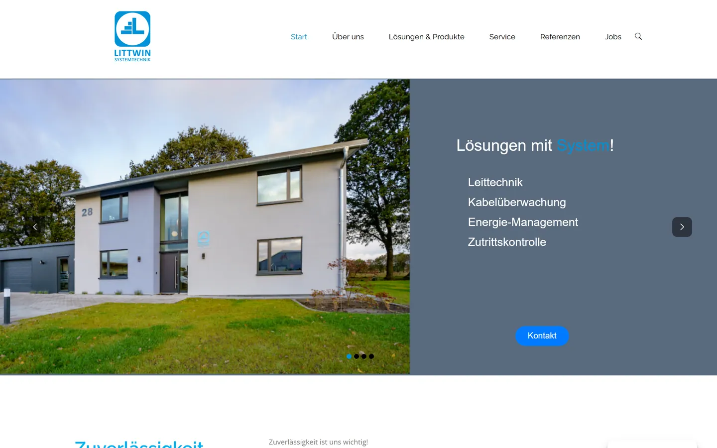 Screenshot der Website von Littwin Systemtechnik